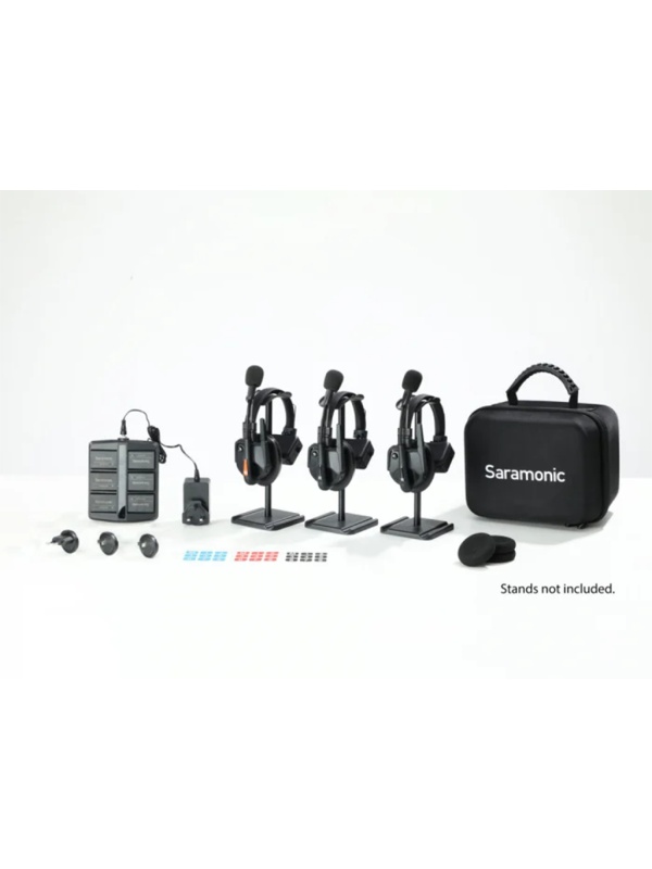 Solutie intercom completa Saramonic WiTalk9 WT3S6xbat, 3 pers, Full-Duplex, 1.9GHz, single-ear