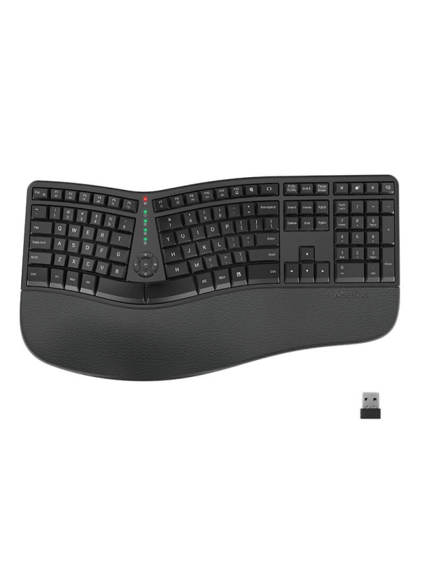 Tastaura office wireless Meetion DirectorW, Ergonomic, Multimedia, 2.4G, 485 x 255 x 46.5 mm, Negru