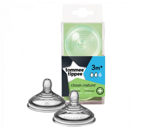 Tetina Tommee Tippee Anticolici cu Flux Mediu, 2 buc