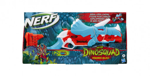 Blaster Nerf Dinosquad - Tricerablast, 12 proiectile