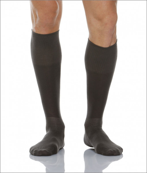 Ciorapi pentru diabetici Relaxsan Calzino Lungo, cu fibre de Argint X-Static, unisex, fara compresie, Negru