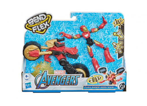 Figurina Bend and Flex Avengers - Iron Man Flex Rider