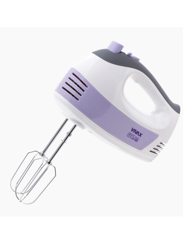Mixer de mana Vivax HM-400WP, 400 W, 5 viteze, functie Turbo, Alb