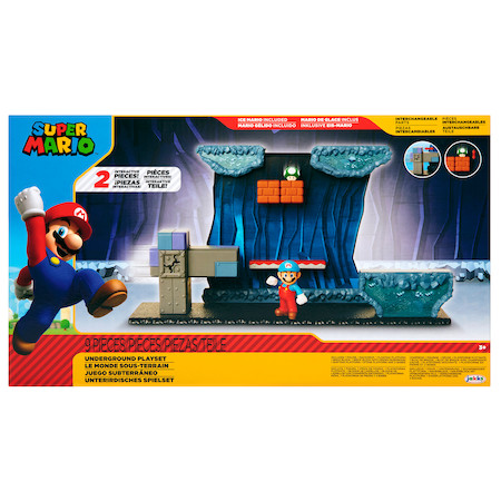 Set de joaca Nintendo Super Mario - Underground, cu figurina, 6 cm