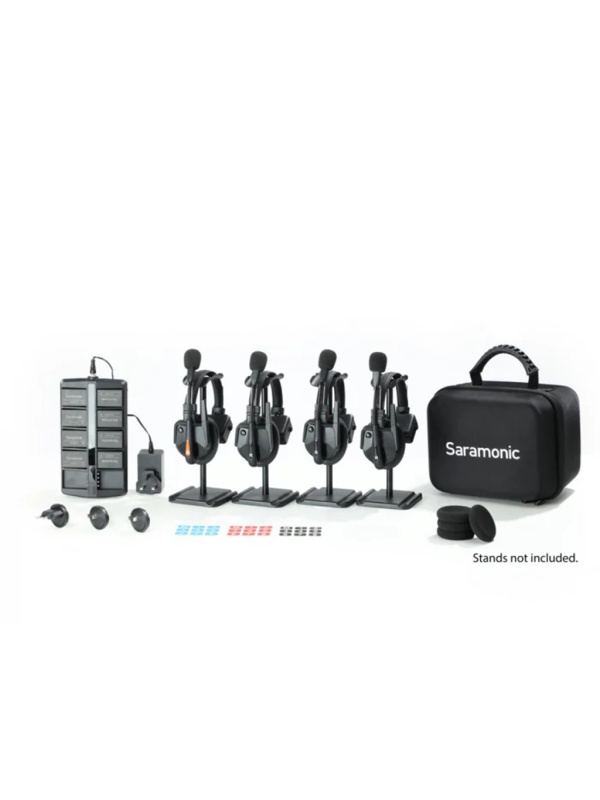 Solutie intercom completa Saramonic WiTalk9 WT4S8xbat, 4 pers, Full-Duplex, 1.9GHz, single-ear