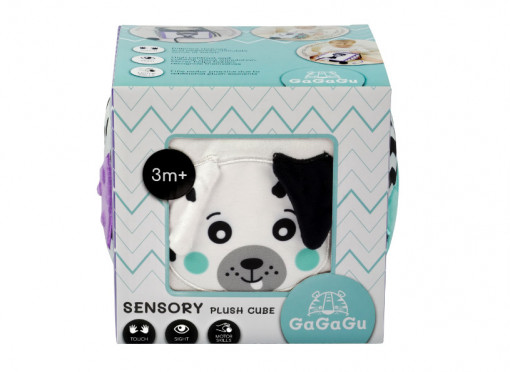 Cub senzorial de plus GaGaGu, cu activitati, 15 cm
