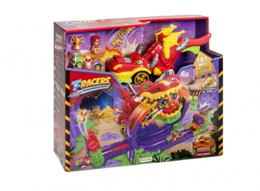 Figurina T-Racers Dragon Loop, multicolor
