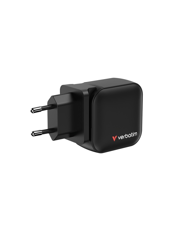 Incarcator Verbatim mini GaN, 70W, EU/UK/US2 x USB-C PD 70W , 1 x USB-A QC 3.0