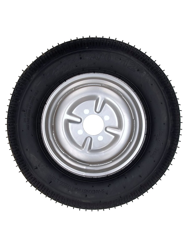 ProGARDEN Set roti complete profil rutier 5.00-12, 4 prezoane, RIM 3.00B