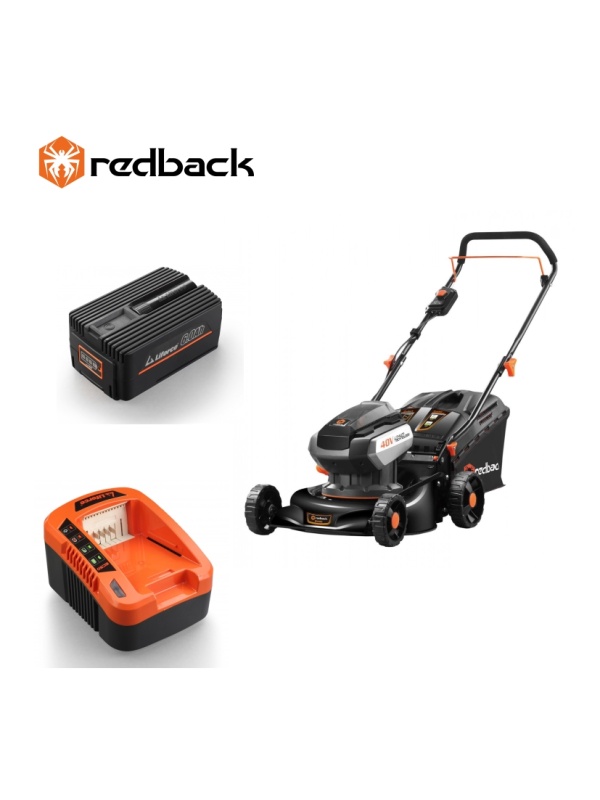 Redback Pachet E142C+EP60+EC50 Masina de tuns gazon 420mm, acumulator 40V/6Ah, incarcator 40V/5A