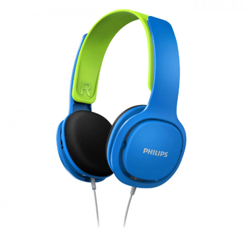 Casti Audio pentru copii Over-Ear Philips, SHK2000BL/00, cu fir, Albastru