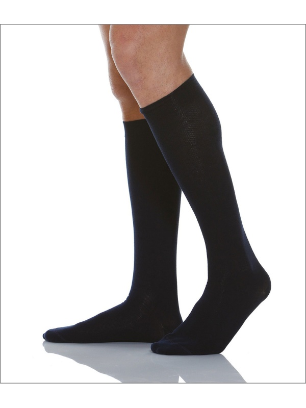 Ciorapi compresivi Relaxsan Calzino Lungo 920, pana la genunchi, unisex, compresie puternica 22-27 mmHG, Albastru