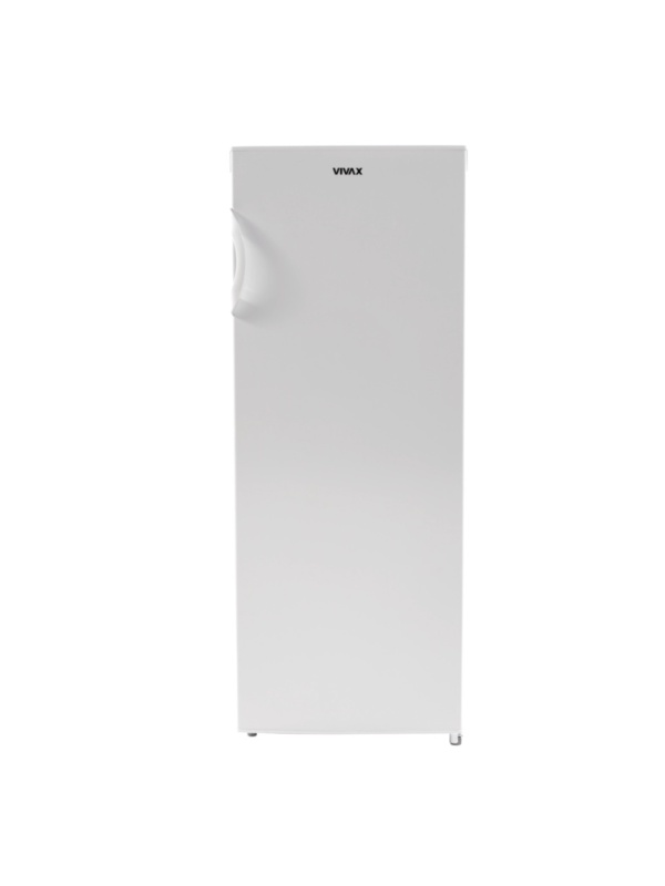 Congelator vertical VIVAX VF-157E W, 160L, Clasa E, Termostat reglabil, Usa reversibila, Suprafata painted metal, 5 cutii depozitare, H 142 cm, Alb