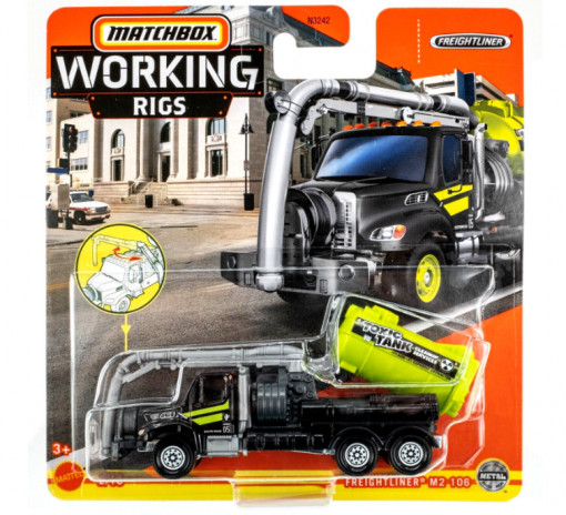 Masinuta Matchbox Working Rigs Toxic Tank, 10 cm, Verde