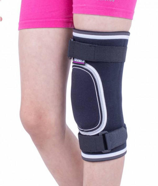 Orteza de genunchi mobila cu protectie, Triamed, Protect Junior, Negru