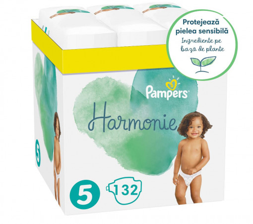 Scutece Pampers Harmonie XXL Box, Marimea 5, 11-16 kg, 132 buc