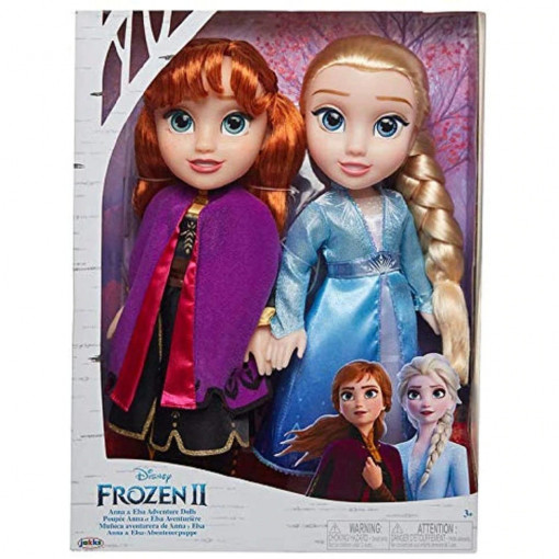 Set Papusi Ana si Elsa in Aventura Papusilor Frozen 2 Disney , 37 CM