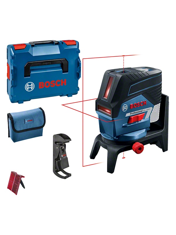 Bosch GCL 2-50C + RM2 + BM3 + Set nivela laser cu linii + Clema pentru tavan + L-BOXX