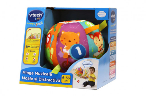 Jucarie bebelusi Vtech - Minge Muzicala, Moale si distractiva
