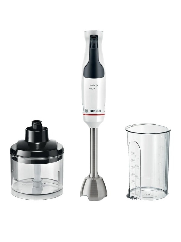 Mixer Vertical Bosch Ergomaster MSM4W220, 0.6l, 600W, Viteza Variabila, Alb-Negru