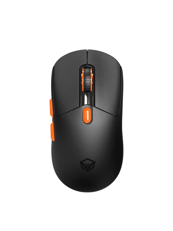 Mouse office/gaming wireless Meetion GW38, Reincarcabil, 2.4 GHz, 8000 dpi, 125 x 63.5 x 39 mm, Negru - Portocaliu