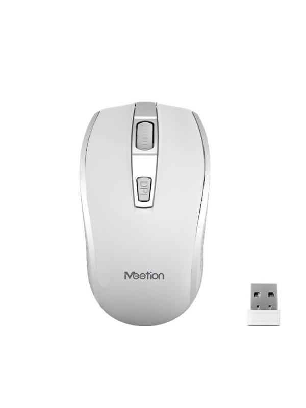 Mouse office wireless Meetion R560, 1600 dpi, Alb