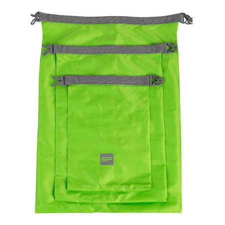 Set 3 saci impermeabili de calatorie Spokey, Verde, 1L, 2L, 8L