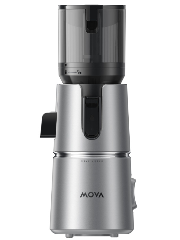 Storcator MOVA SJ10 Slow Juicer cu sistem de presare a fructelor, Argintiu