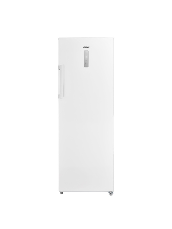Congelator vertical VIVAX VF-238EDNF W, 238L, Full No Frost, Clasa E, Termostat Digital reglabil, Usa reversibila, Super cool, Super freeze, 7 cutii depozitare, H 142 cm, Alb
