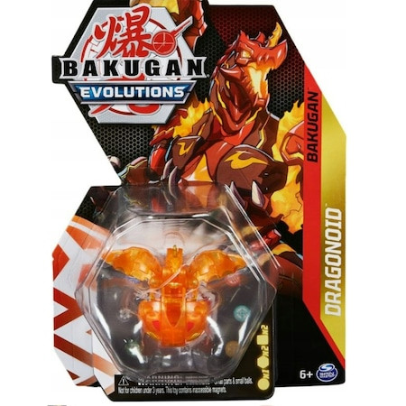 Figurina Bakugan Evolutions, Dragonoid, Portocaliu, 6 cm