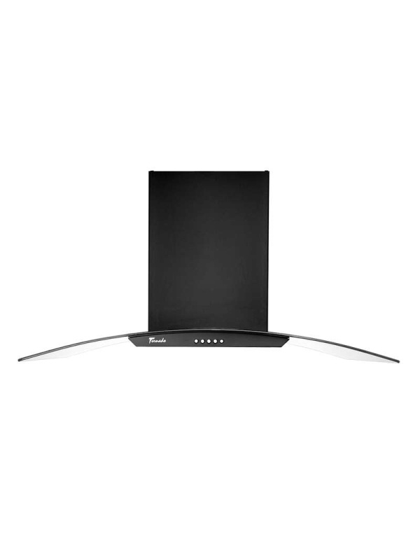 Hota tip Cupola Tornado Eva 1200 (90) LED, 1 motor Turbo, latime 90 cm, 3 viteze, absorbtie 1200 m3/ora, filtru anti-grasimi aluminiu 5 straturi, Negru