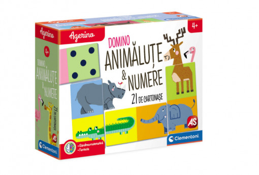 Joc Clementoni Agerino - Domino, Animalute si Numere