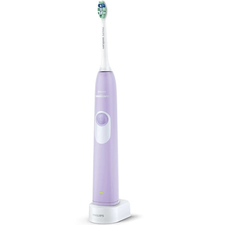 Periuta electrica sonica electrica Philips Sonicare Let's Start HX6212/88, 1 mod de periere, 2 capete de periere, Numar de miscari/minut 62000, 1 toc de transport, Violet