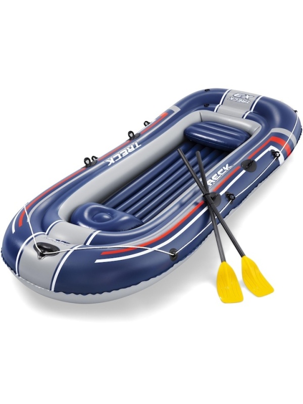 Set barca gonflabila Hydro-Force Treck X3, 3.07x1.26 m, 1 pereche de vasle, pompa de mana, kit reparatii