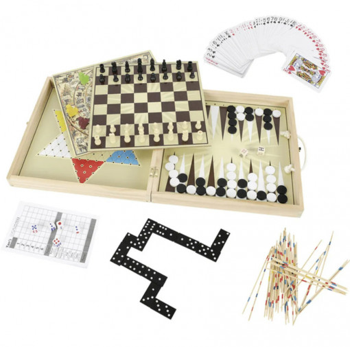 Set jocuri 12 in 1, Sah, Table, Dame, Halma, Multicolor, 6 ani +