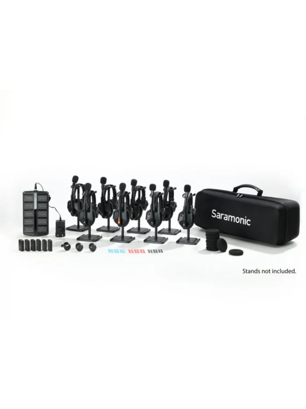 Solutie intercom completa Saramonic WiTalk9 WT8S16xbat, 8 pers, Full-Duplex, 1.9GHz, single-ear