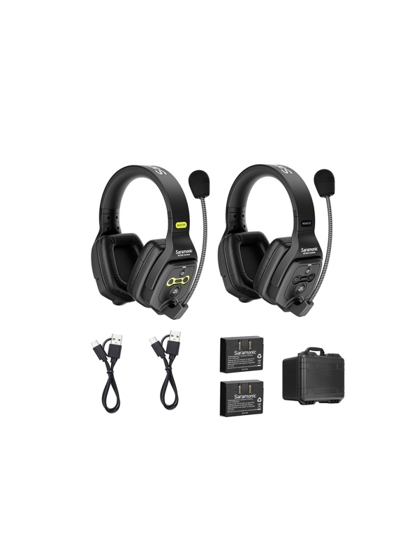 Solutie intercom stereo comp Saramonic WiTalk WT2D2xbat, 2 pers, Full-Duplex 1.9GHz, dual-ear