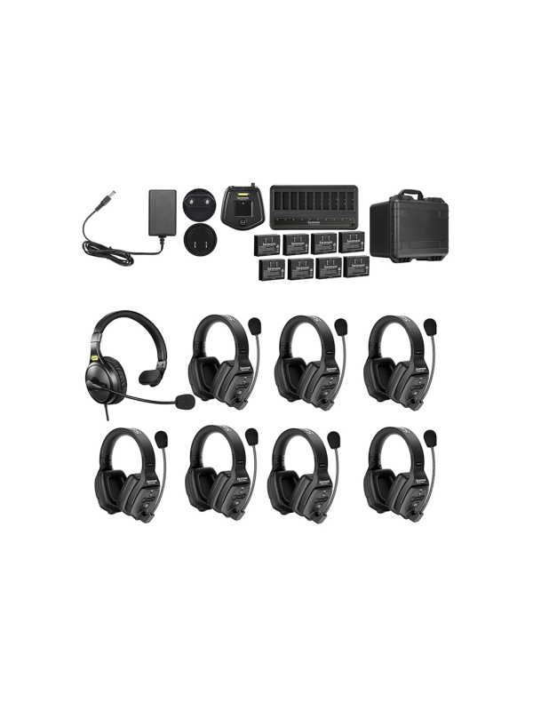 Solutie intercom stereo comp Saramonic WiTalk WT8D8xbat, 8 pers, Full-Duplex 1.9GHz, dual-ear