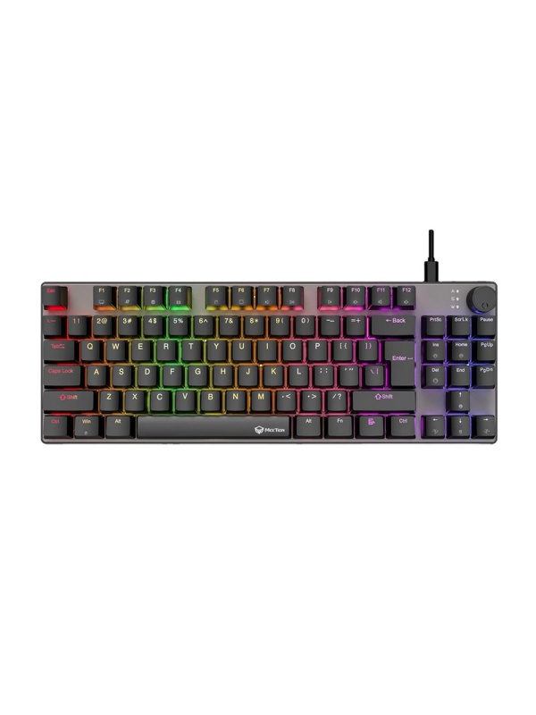 Tastatura mecanica de gaming cu fir Meetion MK008Pro, 352 x 125 x 40 mm, Iluminare RGB, Negru