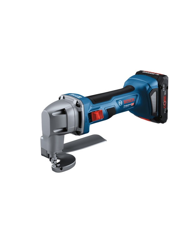 Bosch GSC 18V-16 E Foarfeca pentru tabla + 2 acumulatori ProCore Li-Ion 18V + incarcator 4Ah + L-Boxx