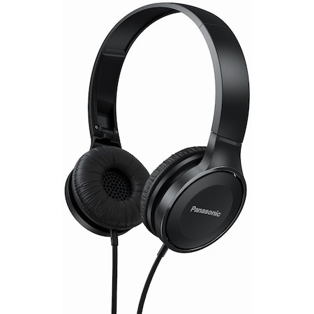 Casti Audio On Ear pliabile Panasonic RP-HF100E-K, Cu fir, Negru