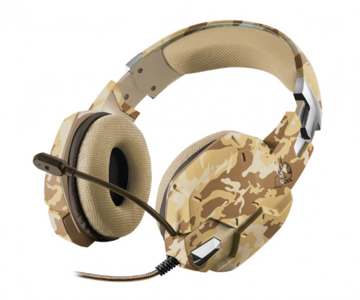 Casti gaming Trust GXT 322D Carus, Desert camo