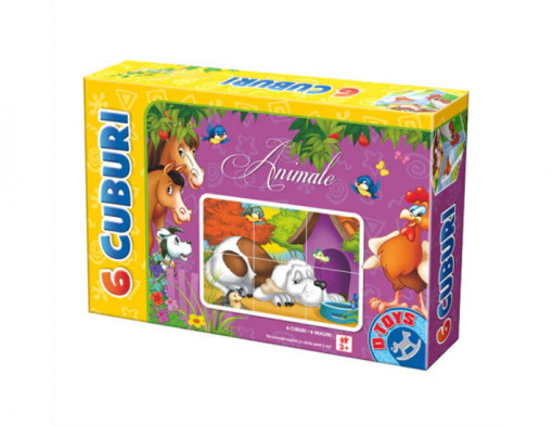 Cuburi 6 Piese Animale