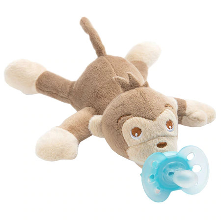 Jucarie de plus cu suzeta ultra soft SCF348/12, 0 luni+, ortodontica, fara BPA, cu jucarie maimutica