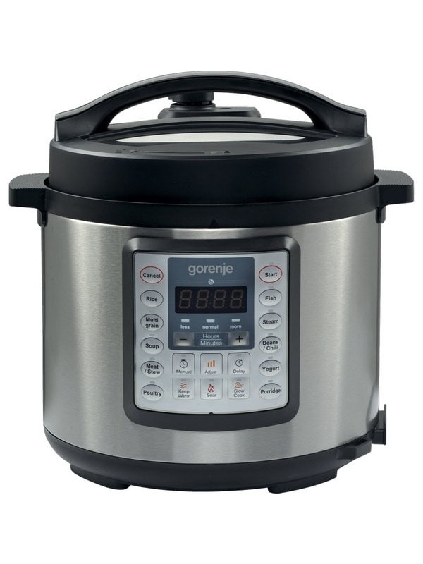 Multicooker Gorenje MC6MBK, 1000 W, 6l, 15 programe, Program de gatit sub presiune, Argintiu