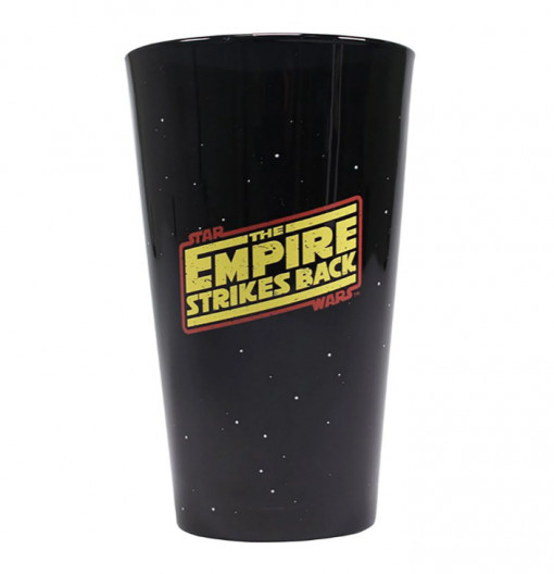 Pahar din sticla Star Wars: The Empire Strikes Back, 450 ml, Negru