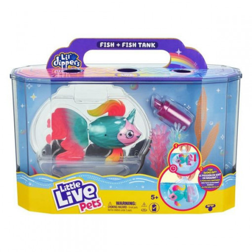 Pestisor interactiv cu acvariu Little Live Pets, Multicolor, 10 cm