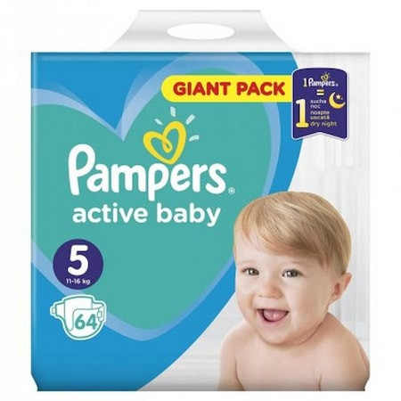 Scutece Pampers Active Baby Nr.5 (11-16kg) x 64 buc