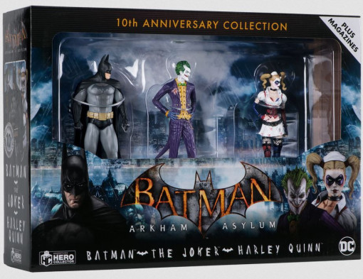 Set 3 figurine de colectie Hero - Batman, Joker, Harley Quinn, 13 cm, Multicolor