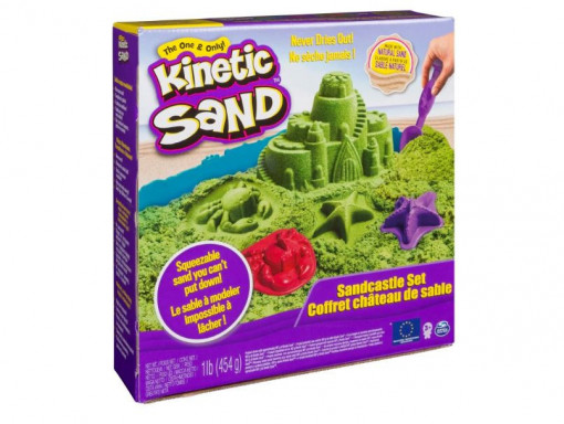 Set Kinetic Sand - Sandcastle, verde 454g